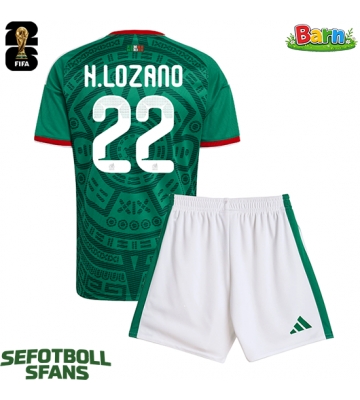 Mexiko Armando Gonzalez #14 Hemmaställ Barn VM 2026 Kortärmad (+ Korta byxor)